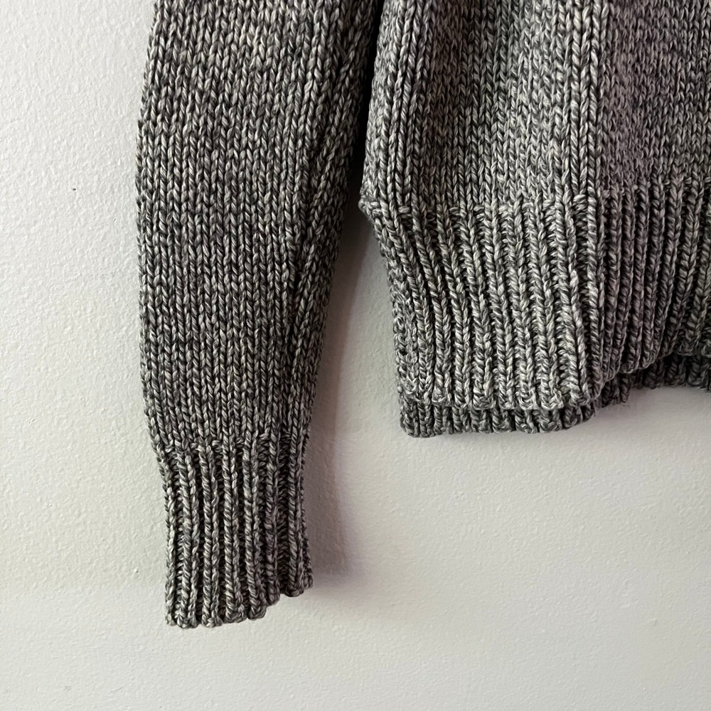 Trovata Birds of Paradis Lambswool Chunky Knit Turtleneck Sweater Gray size XS - Picture 4 of 12